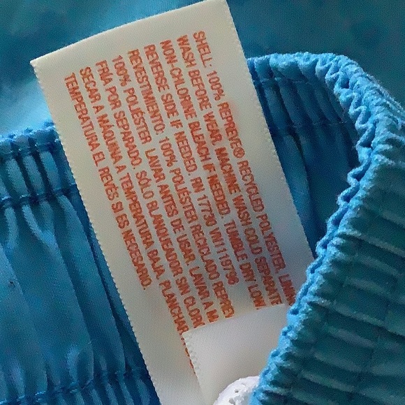 Cat & Jack swim trunks boys size medium 8/10. Blue and neon yellow pocke… - Picture 6 of 10